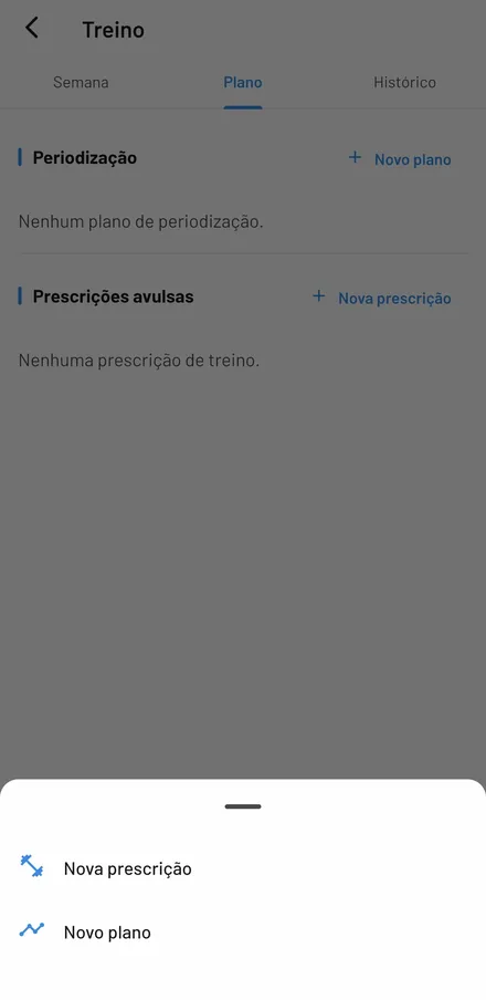 Tela Treino, Nova prescrição do ORPX para profissionais